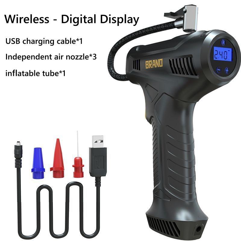 Wired/Wireless 12V Handheld Digital Display Inflation Pump Suitable for Motorcycles, Electric Vehicles, Cars, and Ball Games
