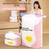 Large Capacity Vacuum Storage Bag No Pump Clothes Blankets Organizer  Travel Accessories