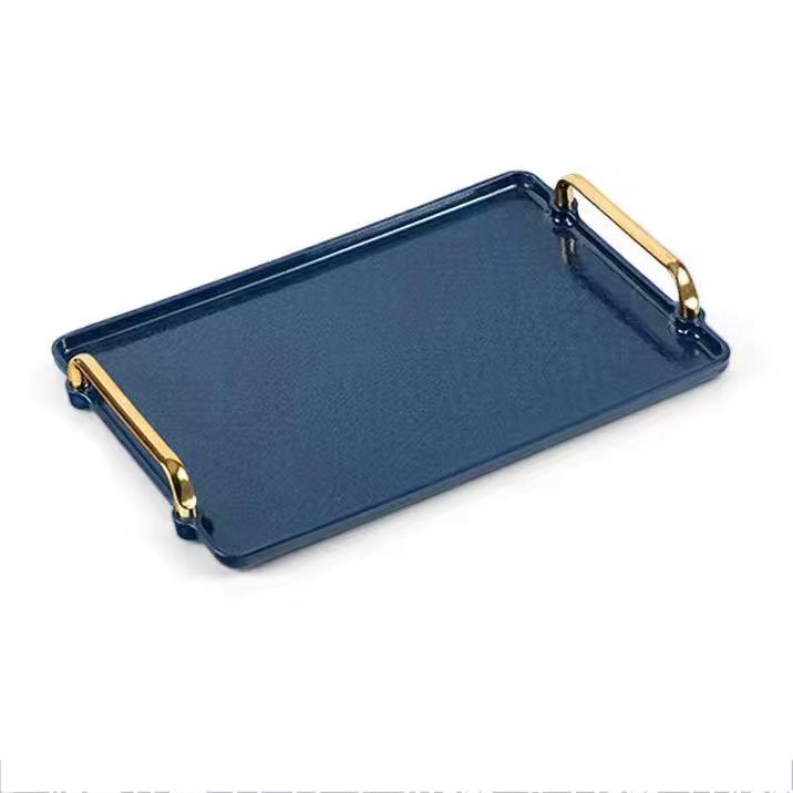 Modernes Serviertablett mit Griffen, Essenstablett, Desserttabletts, Premium-Partytabletts, Servierplatten, Tablett-Organizer für Ottomane, Couchtisch, Arbeitsplatte