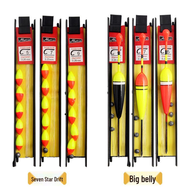 Visgerei Set: Zevenster- & Dikbuikdobbers, Loodjes, Lijn, Haken, Voorgemaakte Lijnsets