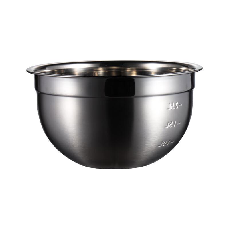ZISIZ Stainless Steel Salad & Mixing Bowl with Scale