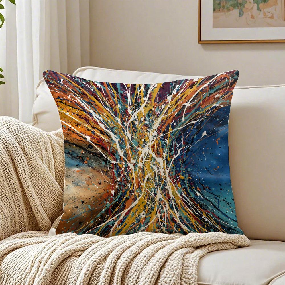 JJackson Pollock Pillow Abstract Art Cushion Cover Pillowcase Antidustmite living Room Sofa Decor Cushion Room
