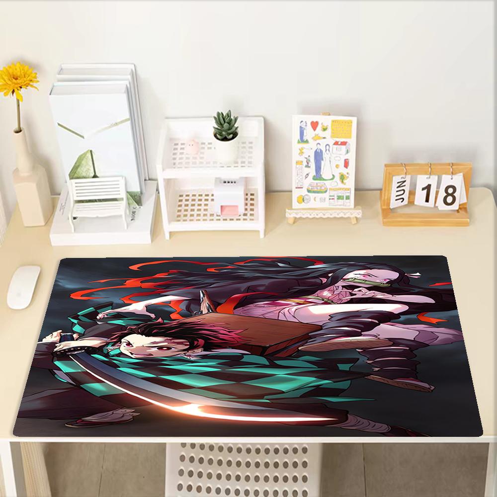 Demon Slayer Theme Mouse Pad, Non Slip Rubber Base, Multifunctional Office & Home Decor, Perfect for Workspace Personalization.