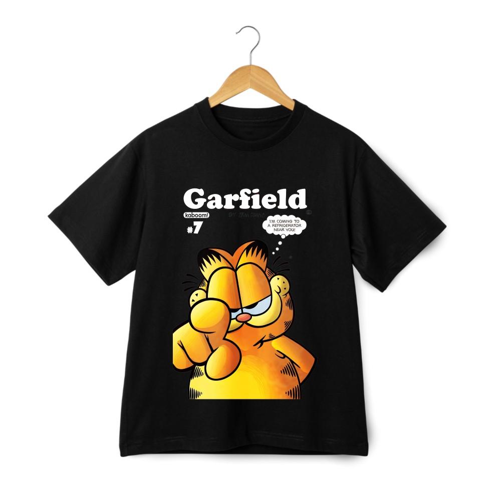 

Garfield Cartoon Print Casual Wear T-Shirt|Unisex Daily Cute Vintage Trendy Tee 4XL