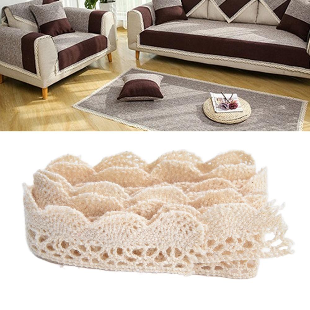 1pcs 20 Yards Length Cotton Lace Trim 2cm Width Scalloped Lace Edge  For Curtain Decoration