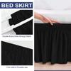 Top Selling Affordable Solid Color Wrap Around Ruffled Bed Skirt with Strong Elastic -Fade Resistant Fabric 15 Inch High