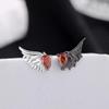 PANJBJ 925 Silver Bow Knot Earring for Women Texture Tassels Sweet Romantic Korean Jewelry Gift