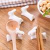 Cute Home Decoration Rest Spoon Porcelain Table Ware 2Pcs Rack Chopsticks Chopsticks Ceramic Rabbit