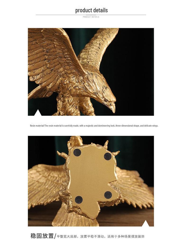 Eagle Figurine with Outspread Wings for Home, Office, or Gift Decor