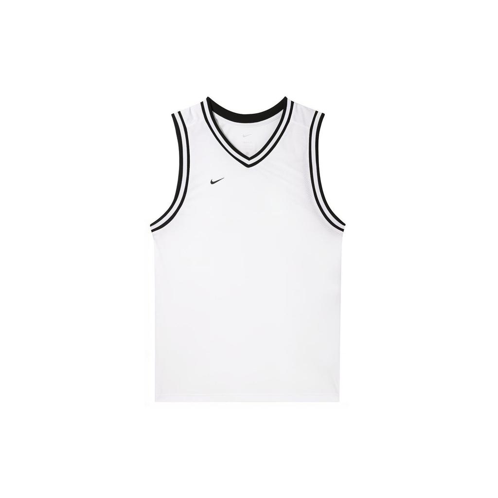 Nike Solid Color Outdoor Casual Sports V-Neck Sleeveless T-Shirt Men Tops White FQ3708-100
