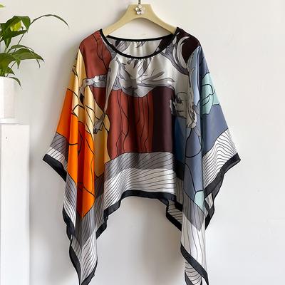 Silk Scarf 110X110Cm Luxury Designer Pullover Scarf Print Head Large Handkerchief Hijab Shawl Women Bandanna Foula
