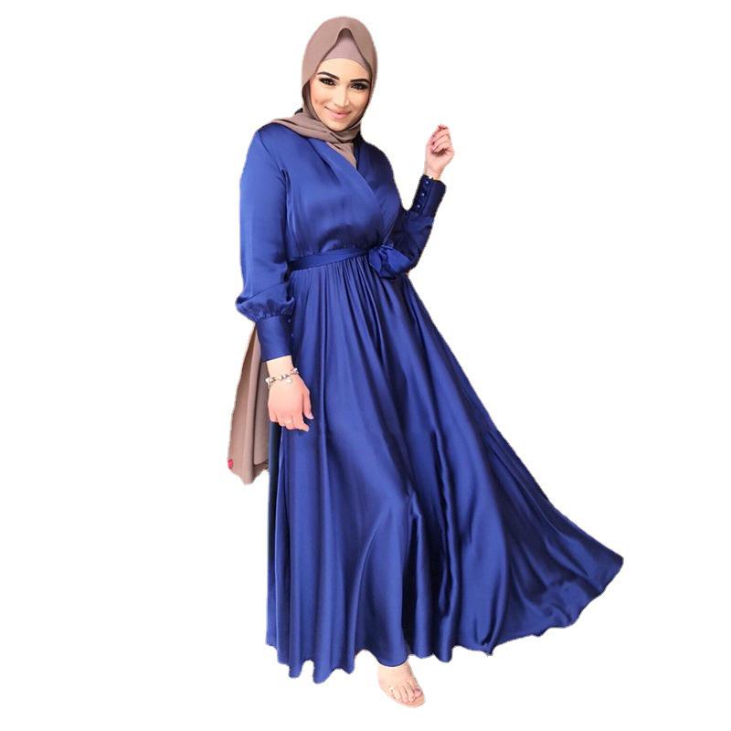 Dubai Strappy Big Swing Long Robe Dress 007 - Arabic-Inspired Design