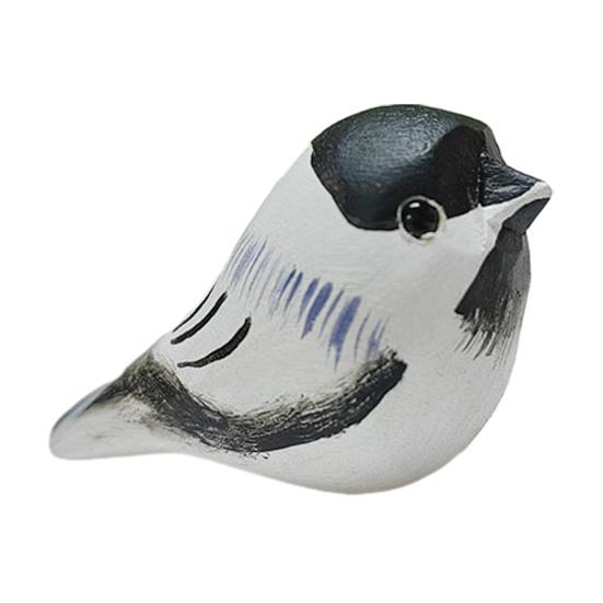 Handmade Bird Figurine Carving Wooden Miniature Wildlife Bird Statue Sculpture for Living E