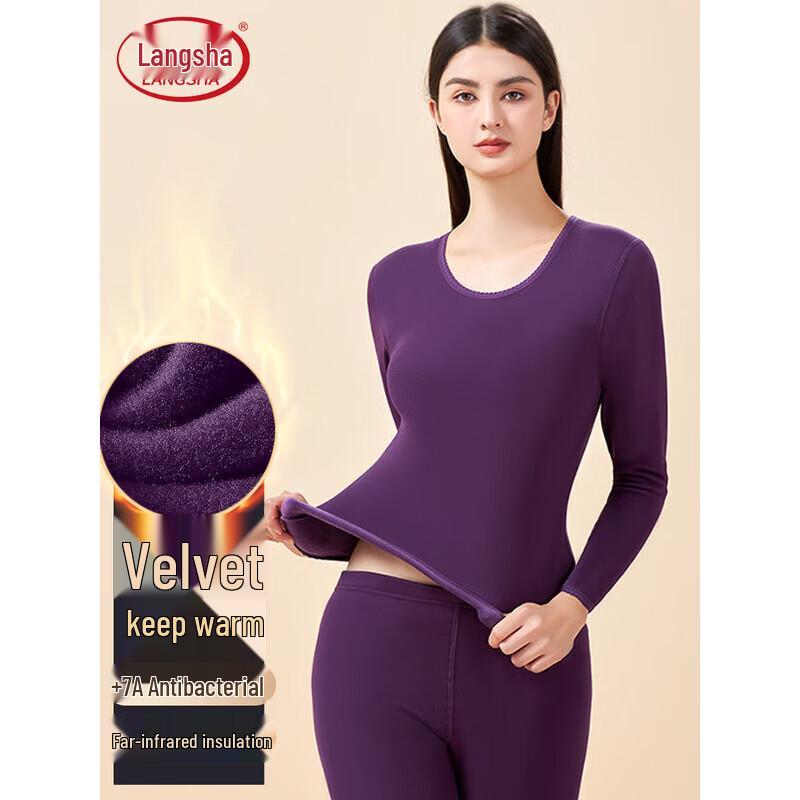 LANGSHA Women's Plush Thermal Underwear Set E9922