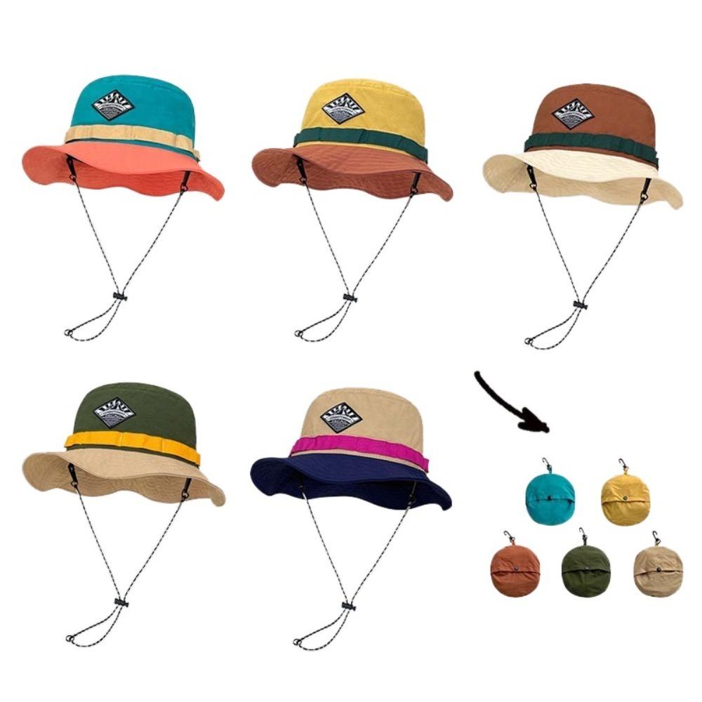 Big Brim Western Cowboy Hat Sunscreen Sun Protection Bucket Cap Simple Hiking Fisherman Hat  Famale