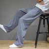 ROMON Men's Chinese Style Linen Blend Casual Straight-Leg Pants