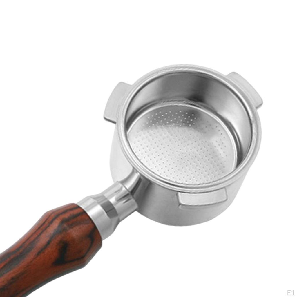 Coffee Bottomless Portafilter with Basket Stainless Steel Convenient Accessories Tool for Beginners