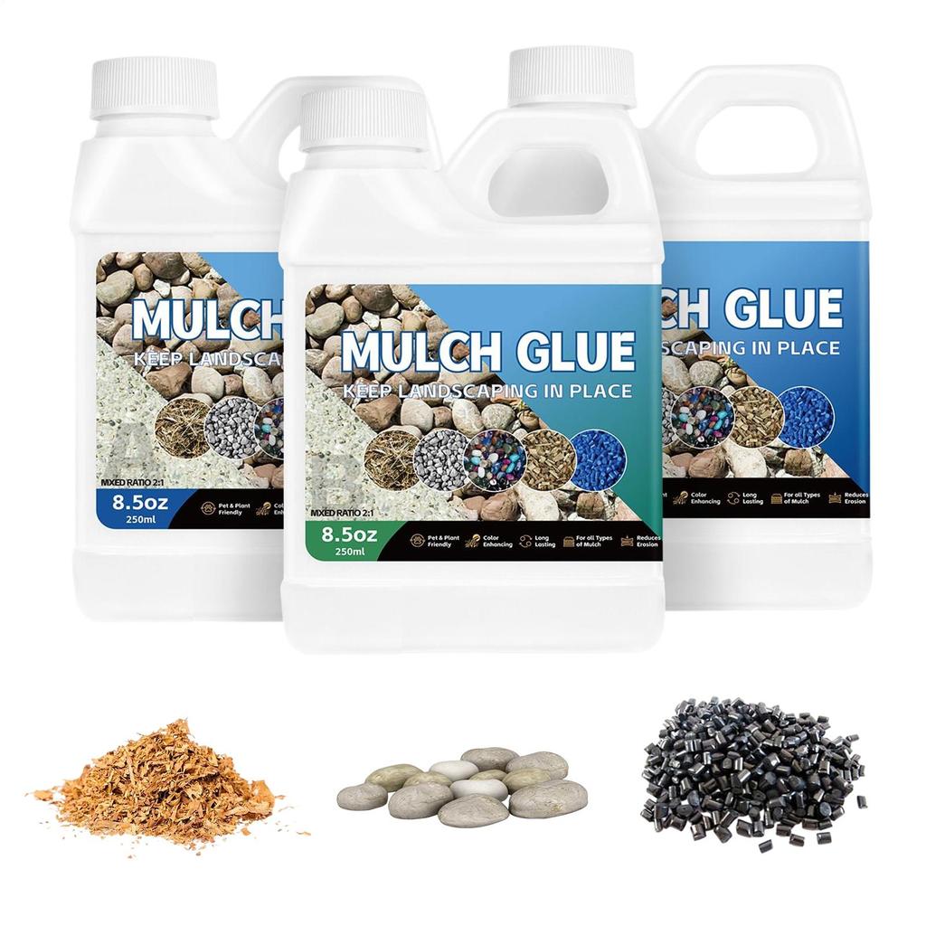 Cola para Rocha Paisagística 8,5oz Cola para Pedra de Paisagismo Anti-Amarelamento Cobertura de Solo Pegajosa Aglutinante para Cascalho Para Quintais Jardim Pátios