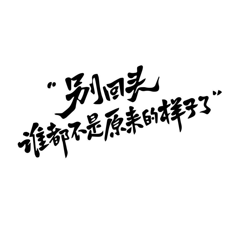 Rear Windshield Sticker: 'Don't Look Back, No One's the Same'
