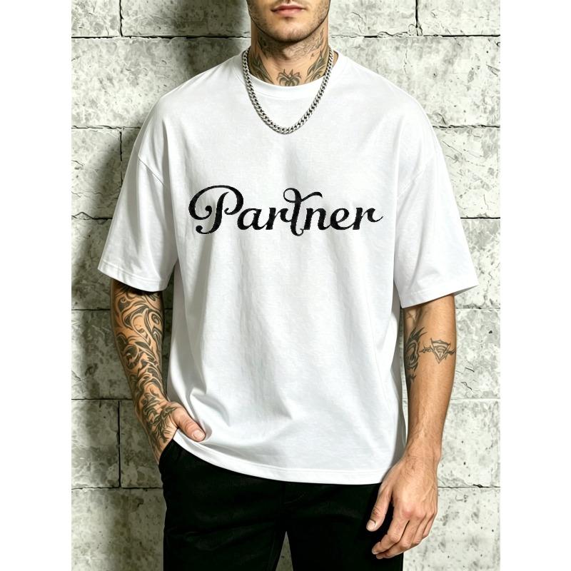 Men'S Crewneck T-Shirt Loose Fit Fashion Versatile Soft Comfortable Fabric Suitable for Daily Wear And Gift Giving