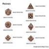 7 Pcs Coppery Skull Head Metal Dice Hollow Metal Polyhedral Dice Set Suitable for Role-Playing RPG  Board Game Card Game