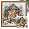 Kit Punto Croce Stampato Natività Fai da Te 11CT Set Ricamo Artigianale Decorazione Casa