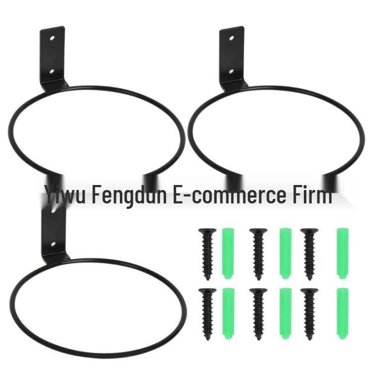 Wall-Mounted Metal Ring for Hanging Floral Plant Support and Flower Pots