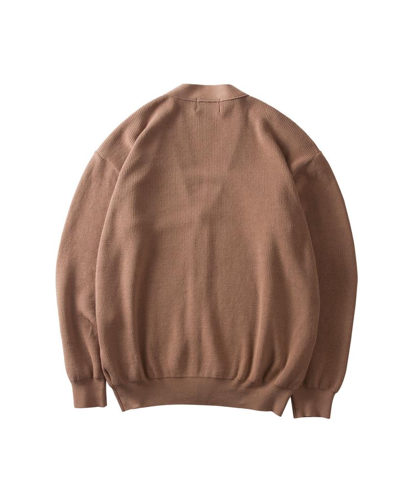Dgre Mayfair Cotton Loose Fit Knit Cardigan Camel