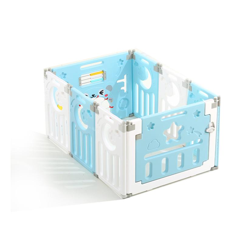 Folding Children's Playpen: Indoor Playground & Baby Crawling Mat with Safety Walker Guardrail