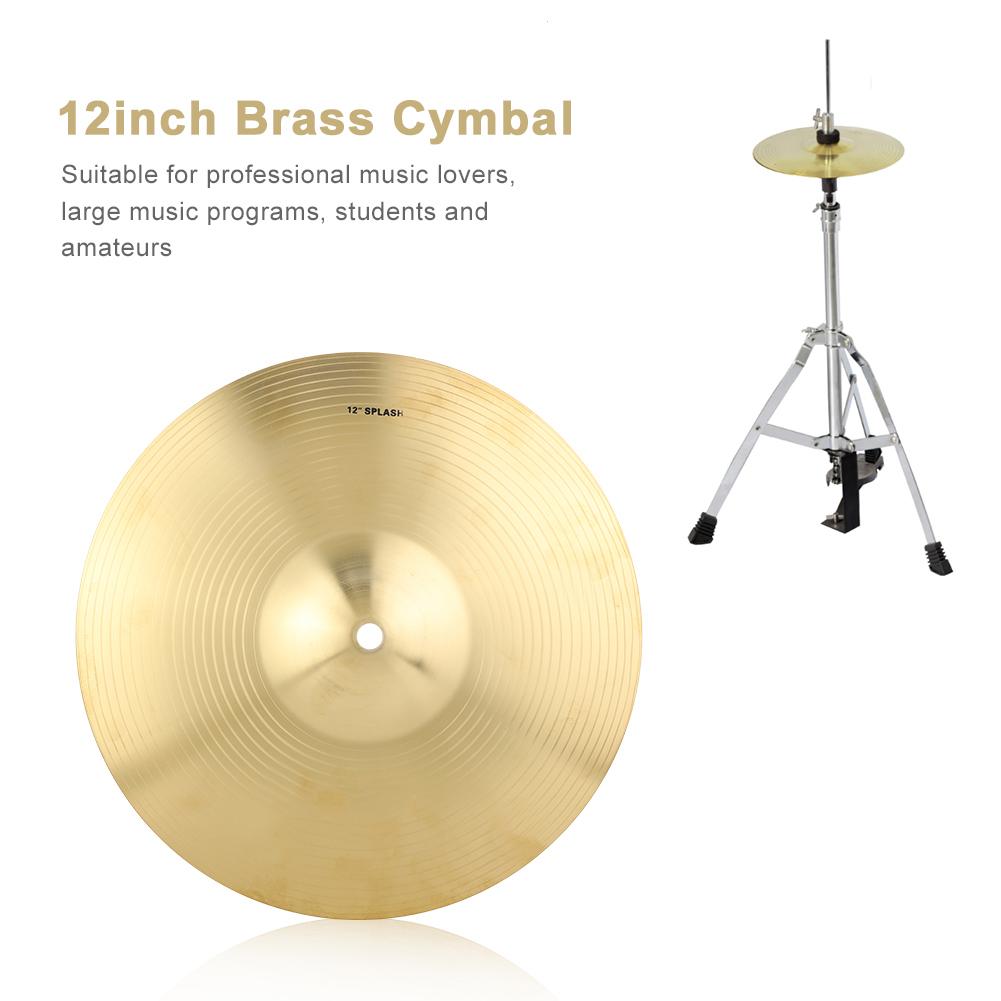 IRIN 12in Durable Brass Cymbal Musical Instrument Accessory for Drum Set