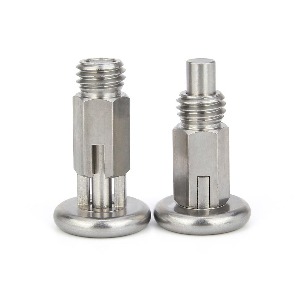 Zinc-Plated All Steel Self-locking/Return Type Index Bolt Spring Plungers Indexing Locating Pins Without Nut