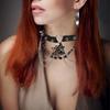 Gotische Spinnenkette Nieten-Choker Halloween Kostüm Anhänger Spinnennetz-Halskette Punk-Schmuck für Frauen Choker Goth