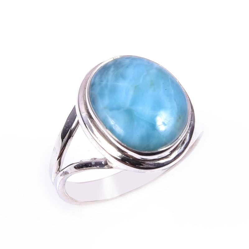 Natural Republic Larimar Gemstone 925 Solid Sterling Silver Gift Ring S.7 c4w86