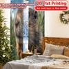 2D Flat Printing  2pcs Happy Groundhog Popular Print Curtains Durable Polyester Curtains Decorations For Home Suitable for