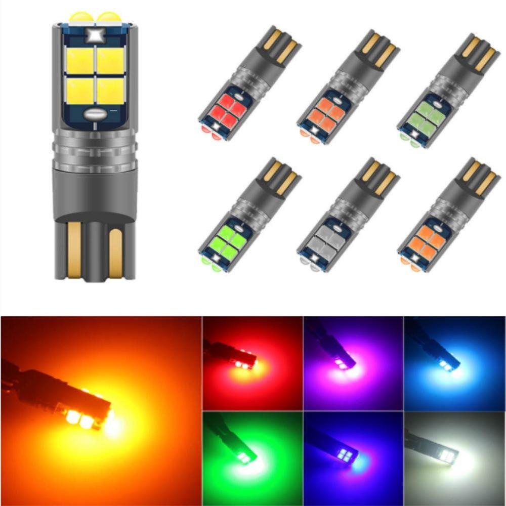 2pcs T10 W5W Super Bright Car Interior Reading Dome Light Marker Lamp 168 194 LED Auto Wedge Parking Bulbs Orange High Quality