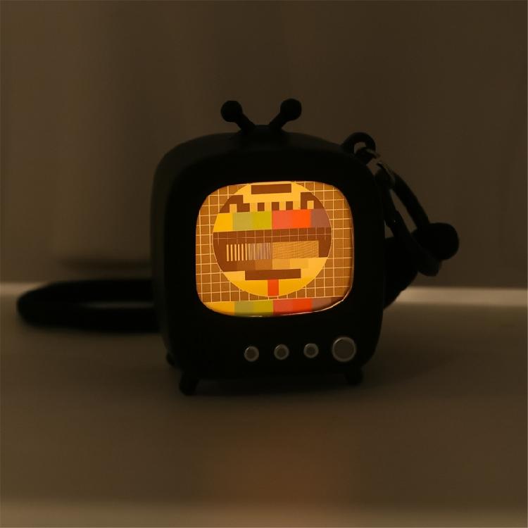 Vintage Style Mini TV Keychain With Light Sound Features Compact Keyring Gift For Birthdays Holidays