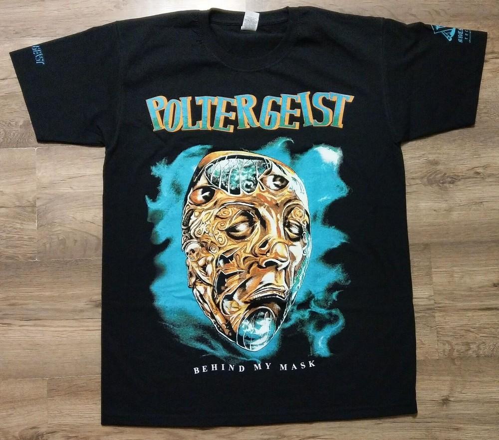 Poltergeist - Behind My Mask T-Shirt Black T-Shirt Slayer Sodom Unisex T-Shirt XXXXL