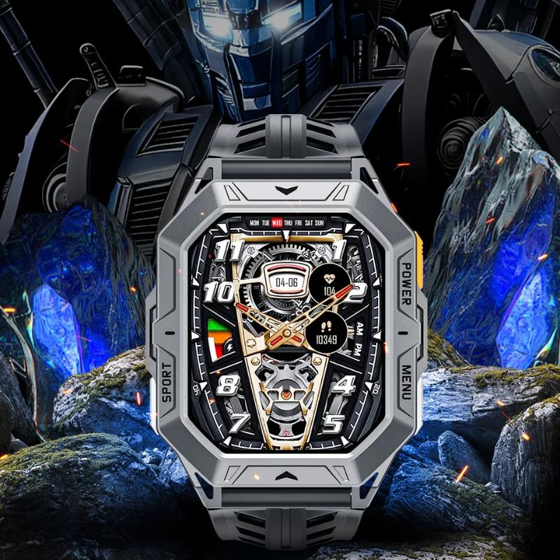 2025 New 1000mAh Battery Outdoor Smart Watch 2.13-Inch HD Screen Heart Rate Blood Pressure Waterproof Compass Sport Mode Smartwatch