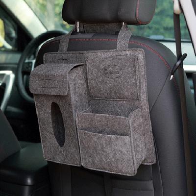Hanging Bag Car Back Seat Storage Bag Organizer Box Cup Paper Towel Phone Storage Organizer Felt Bag Trash Can Car Accessories