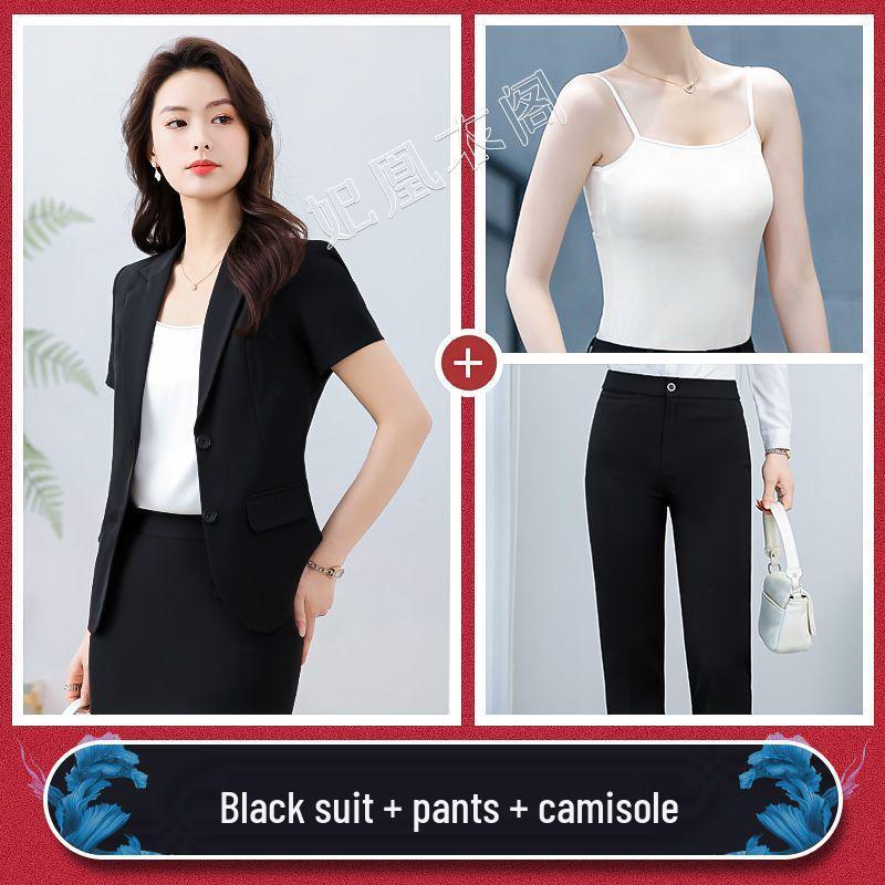 2026 High-End Women's Summer Professional Suit Set - Skirt & Blazer for Office