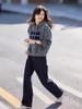 Trendy Letter Hooded Sweatshirt for Women - Spring 2026 Casual Loose Korean Style