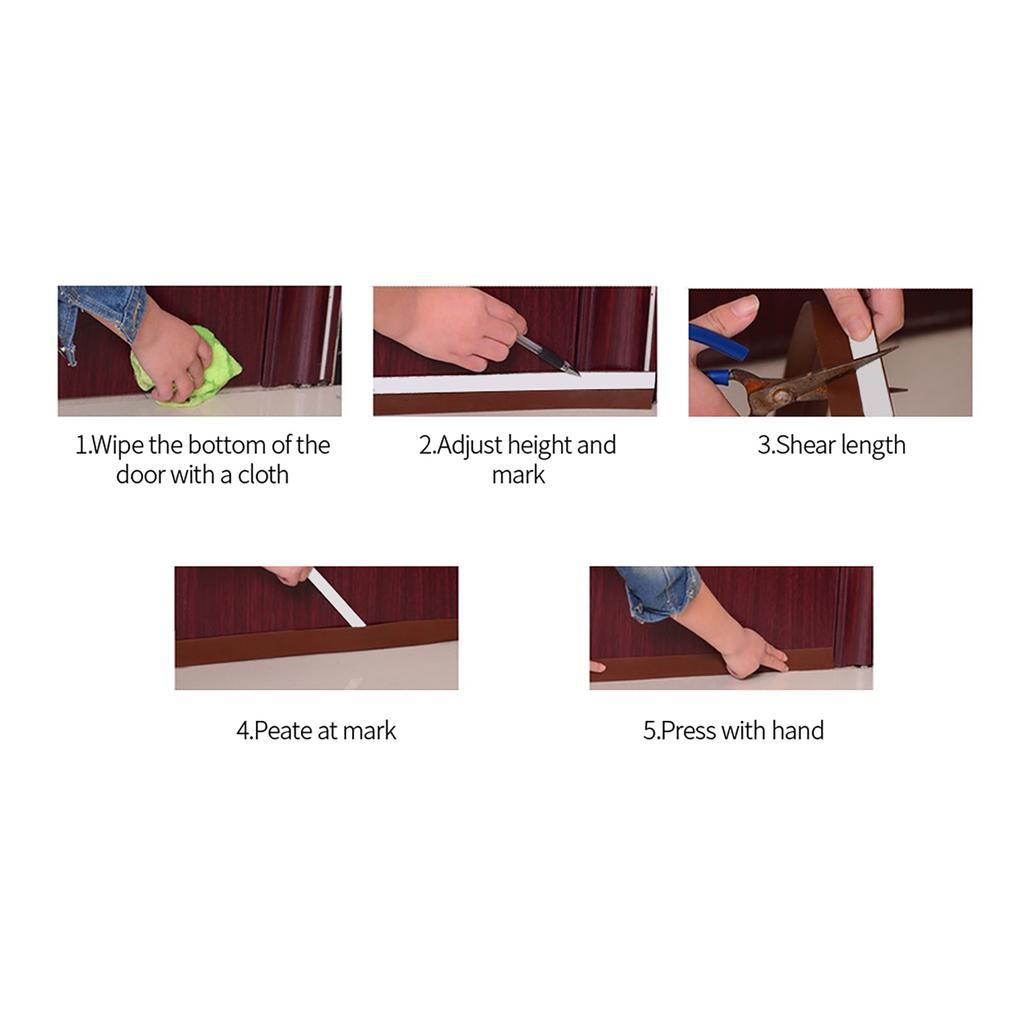 3.3ft 1m Seal Strip Silicone Rubber Sealing Sticker Self adhesive Seal Strip for Door Window Door Noise Stopper and