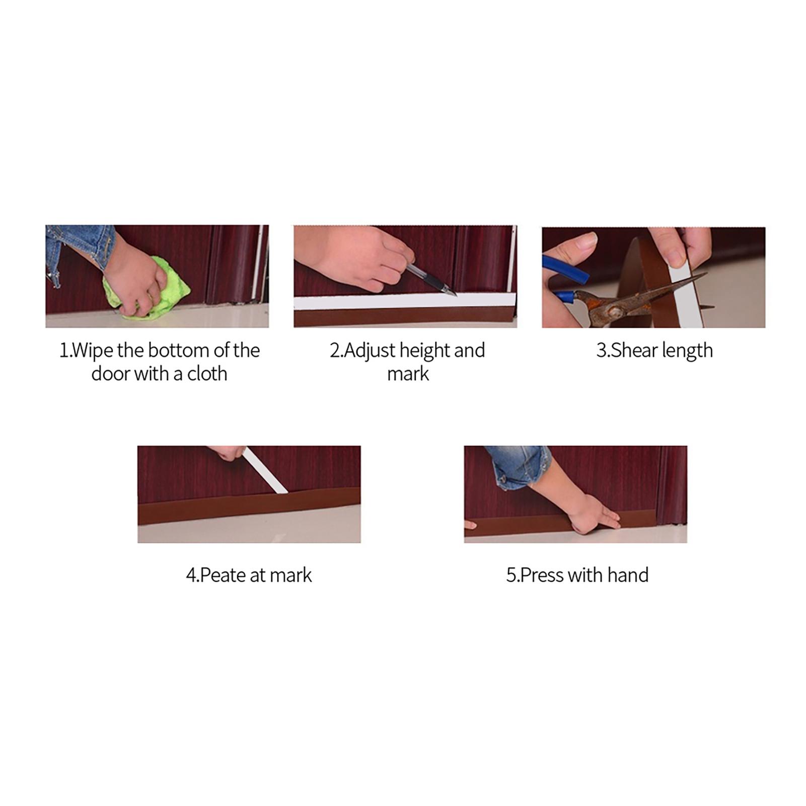 

3.3 фута 1 м Уплотнительная лента Силиконовая резина Уплотнительная наклейка Самоклеящаяся уплотнительная лента для двери окна Дверной шумоизолятор и 25mm / 0.98in белый