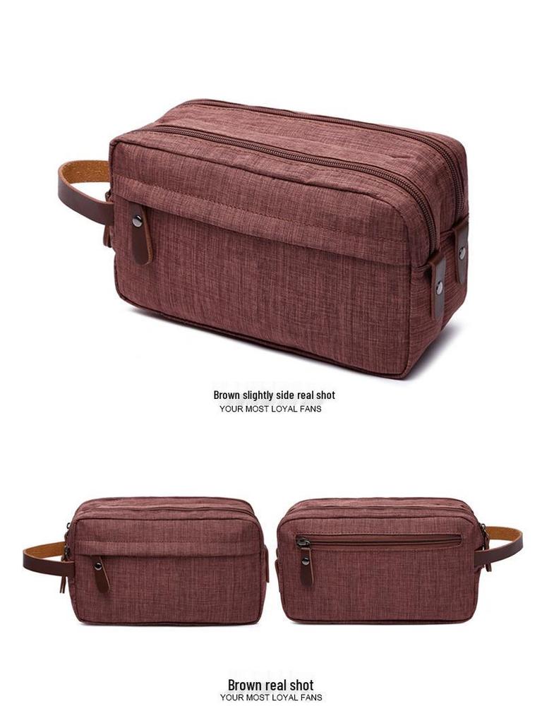 Men's Waterproof Portable Retro Toiletry & Makeup Bag with Large Capacity