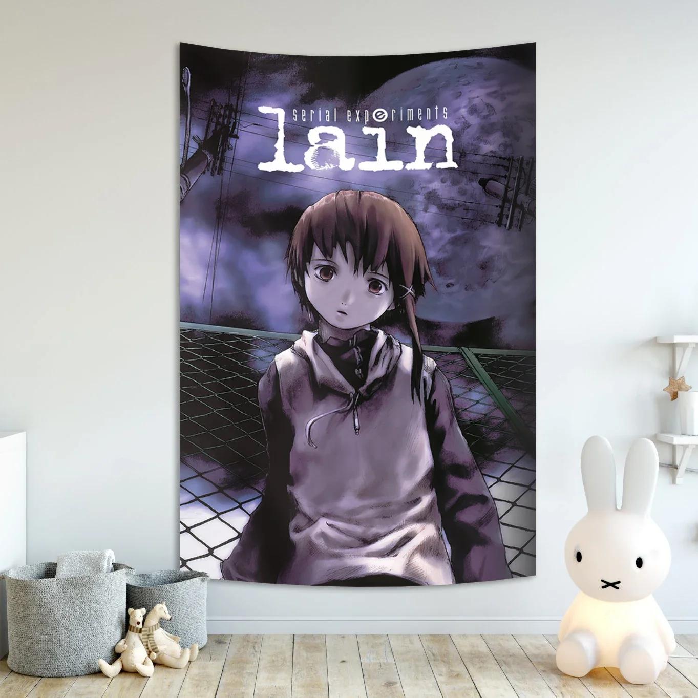 

Serial Experiments Lain Tapestry Mysterious Anime Design Perfect for Fan Room Decor Large Wall Hanging Artwork 74x94cm(29x37in)