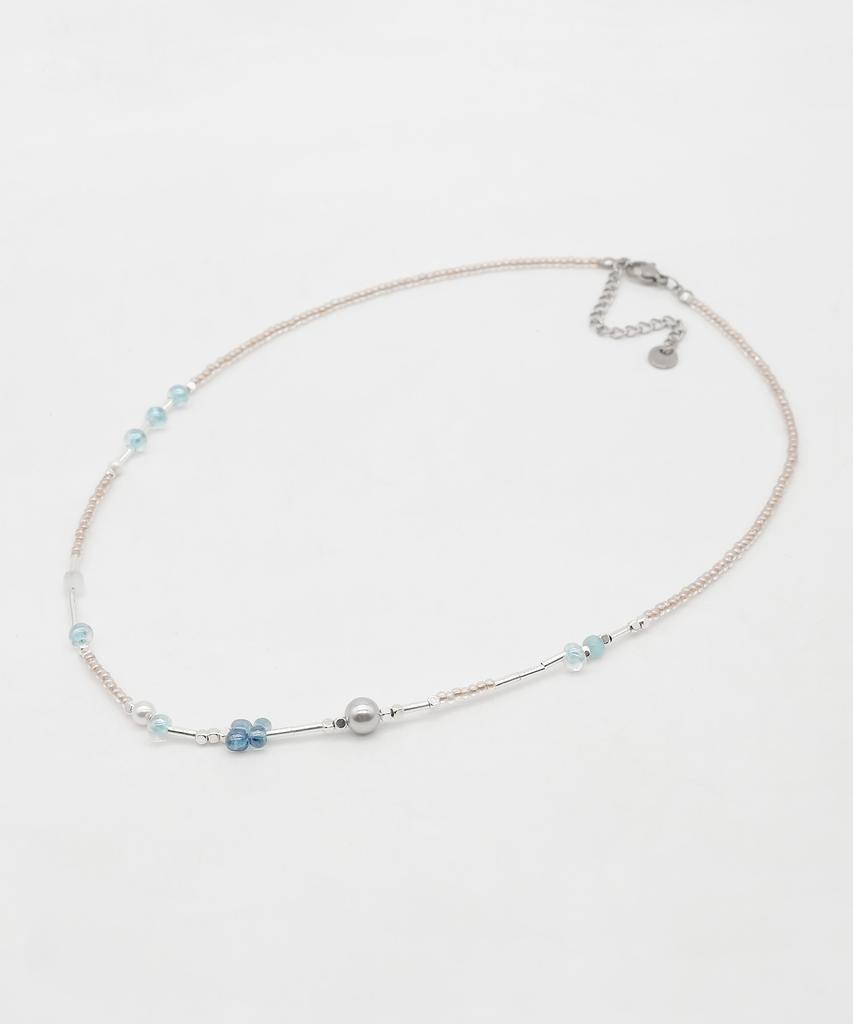 Iamj Vanilla Blue Bead Necklace