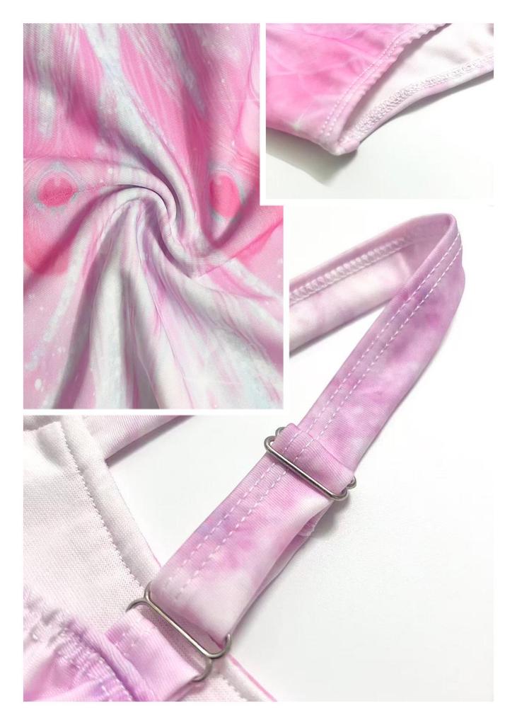 Costume da bagno a tre pezzi per bambina stile sirena: Disponibile nelle taglie S, M, L.
