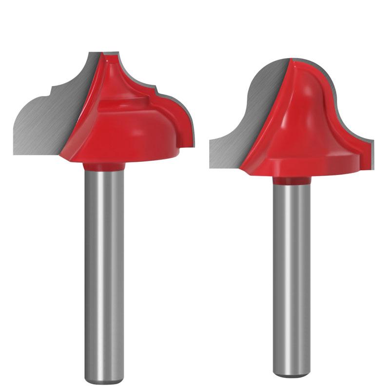 Broca enrutadora de madera con vástago de 6mm, fresa de extremo recto, recortadora de limpieza, embellecedor al ras, esquina redonda, caja de brocas, herramientas, 1 ud.