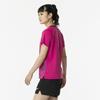 Game Fuchsia Size Short Dynamotion Officially Approved by the Japan Badminton Association Women's Tennis/Badminton Shirt, Pink, M, 62JAB203, Sleeve,