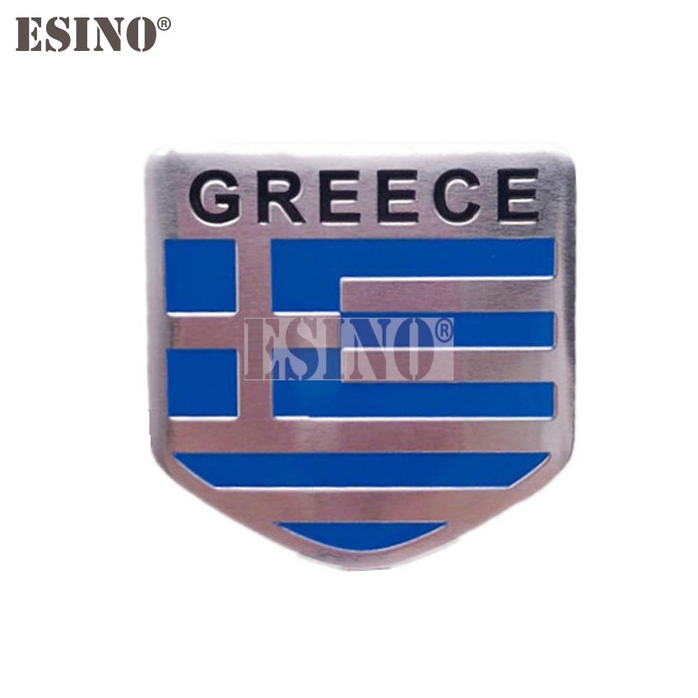 

Car Styling Greece National Flag 3D Metal Chrome Aluminium Alloy Decorative Emblem Adhesive Badge Sticker Decal Auto Accessory